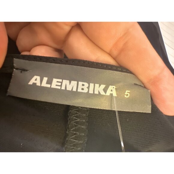 Alembika Black & Tan Floral Print Short Sleeve Maxi Dress Size 14 - Picture 7 of 9